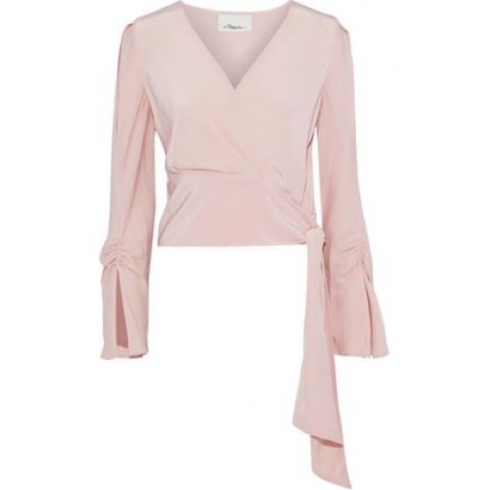 PHILLIP LIM crepe wrap effect blouse
